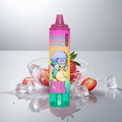 Fumot RandM Tornado 15000 Puffs Mansikkajää 25ml nestemäärä 850mAh akku 0.9 Ohm Mesh USB-C LCD