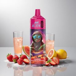 JNR Alien 10000 Puffs Mansikka-Arbuusi-Limonadi 850mAh 20ml Type-C RGB