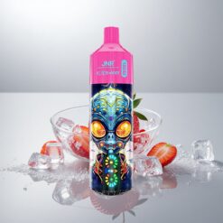 JNR Alien Max 18000 Puffs Mansikkajäätelö Älykäs LED-näyttö Kaksoissydän 28ml