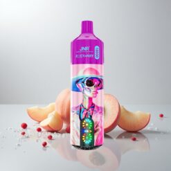 JNR Alien Max 18000 Puffs Valkoinen Persikka Razz Älykäs LED-näyttö Dual Mesh Coil 28ml