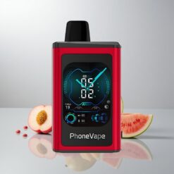 JNR PhoneVape 30000 puffs Persikka Mango Vesimeloni 850mAh Type-C Ladattava Akku Turbo Tila Sovellusohjattu