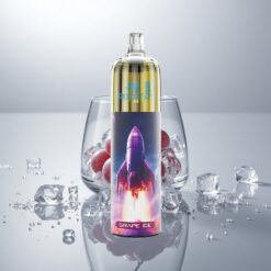 JNR Rocket-X 12400 Puffs Disposable Vape Viinijää + Säädettävä Ilmanvirtaus + RGB-valot + 850mAh + 25ml