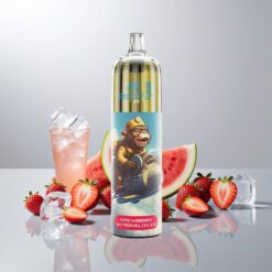 JNR Rocket-X 12400 Puffs Kertakäyttöinen Vape Mansikka-Arbuusi-Jää + Säädettävä Ilmanvirtaus, 850mAh, 25ml