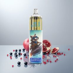 JNR Rocket-X 12400 Puffs Mustikka Granaatti Säädettävä Ilmanvirtaus RGB 1.2ohm Mesh 850mAh