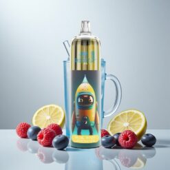 JNR Rocket-X 12400 Puffs Sininen Vadelma Sitruunalimsa Säädettävä Ilmanvirtaus RGB 1.2ohm Verkkokäämi 850mAh 25ml Type-C