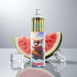 JNR Rocket-X 12400 Puffs Vesimeloni-Jää + Säädettävä Ilmanvirtaus, RGB-valot, 1.2ohm Mesh-käämi, 850mAh, 25ml, Type-C