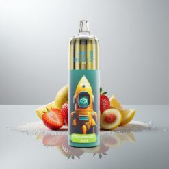 JNR Rocket-X 12400 Puhallus Säädettävä Ilmanvirtaus RGB-Valot 1.2ohm Verkkokela 850mAh Akku 25ml Nestemäärä Type-C Pikalataus Mansikka-Kiivi