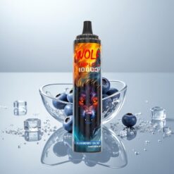 JNR Wolf Niplo 10000 Puffs Mustikka Jää - 1,0 Ohm, 650mAh, 20ml, Type-C