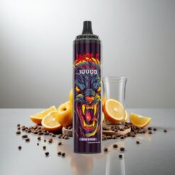 JNR Wolf Niplo 10000 Puffs Rautajuoma (20ml, 650mAh, Type-C, 1.0 Ohm)