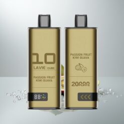 Lavie Cube 20000 Puffs Kertakäyttöinen Vape Passiohedelmä-Kiivi-Guava 28ML 5% Type C