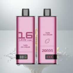Lavie Cube 20000 Puffs Kertakäyttöinen Vape Taro-Jäätelö 28ML 5% 600mAh