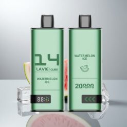 Lavie Cube 20000 Puffs Kertakäyttöinen Vape Vesimeloni-Jää 28ML 600mAh Type-C
