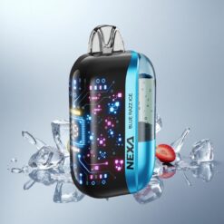 NEXA Ultra 50K Kertakäyttöinen Vape Sininen Vadelma Jää 20ml 800mAh 50000 Tupahdusta 5% Nikotiinia 0.9ohm Kaksoisverkkokäämit