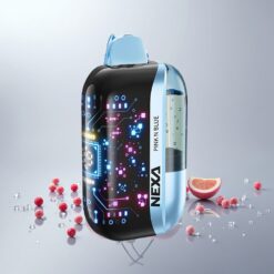 NEXA Ultra 50K Kertakäyttöinen Vape Vaaleanpunainen ja Sininen 20ml 800mAh 5% Nikotiinia 0.9ohm Dual Mesh 3d Näyttö Type-C