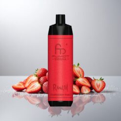 RandM Fumot Shisha 10000 Puffs Disposable Vape Mansikkapommi 18ml 850mAh 0.6ohm