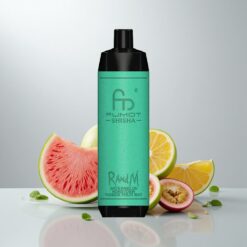 RandM Fumot Shisha 10000 Puffs Vesimeloni Hunajameloni Passiohedelmä Mint LED 18ml 850mAh 0.6ohm Type-C