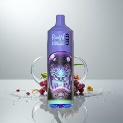 RandM Tornado 9000 Puffs Aloe Viinirypäle 850 mAh Ladattava 18 mL Mesh Käämi RGB Näyttö