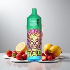 RandM Tornado 9000 Puffs Mansikka Sitruuna 850 mAh Ladattava 18 mL Verkkokäämi RGB-näyttö