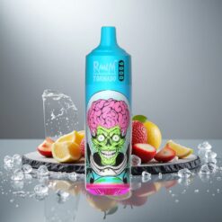 RandM Tornado 9000 Puffs Musta Lohikäärme Jää 850 mAh 18 mL Mesh RGB