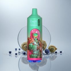 RandM Tornado 9000 Puffs Sininen Razz Mesh-käämi 850 mAh 18 ml RGB-näyttö