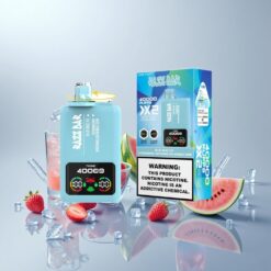 Razz Bar 40000 Puffs Disposable Vape SININEN RAZZ JÄÄ-MANSIKKA VESIMELONI KUPLA 40K TÖYHDYT 1.0Ω 2 650mAh Type-C
