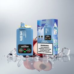 Razz Bar 40000 Puffs Persikka Jää/ Mustikka Jää 1.0Ω 2 Verkkokela 650mAh