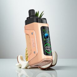 Razz Bar 45000 Puffs Ananas-Kookos 1.0 Ohm Verkkoääni Säädettävä Ilmanvirtaus 650 mAh Type-C 20 mg/ml Nikotiini