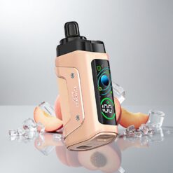 Razz Bar 45000 Puffs Disposable Vape Mehevä Persikka Jää 1.0 Ohm Verkkokäämi 650 mAh Akku