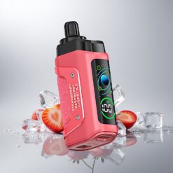 Razz Bar 45000 Puffs Mansikka-Kirsikka-Jää 1.0 Ohm Mesh, Säädettävä Ilmanvirtaus, 650 mAh, Type-C