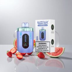 Razz Bar 50K 50000 Tupakkaa 1.0 Ohm Verkkokela 650 mAh Mansikka-Arbuusi-Kuplakumi