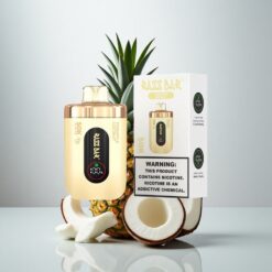 Razz Bar 50K Puffs Disposable Vape Ananas-Kookos 50000 Tupakkia 1.0 Ohm Verkko Kela 650 mAh Akku Type-C Ladata