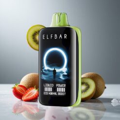 Elf Bar Moonnight 40K Mansikka-Kiivi Jää 40 000 tupaa 18ml 5% USB-C