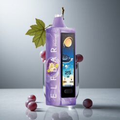 Elf Bar Planet 25000 Puffia Kertakäyttöinen Vape Viinirypäle 5% Nikotiinia 18ml Neste 800mAh Akku Mesh