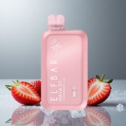 Elf Bar Raya D1 Mansikkajää noin 13000 vetoaa 18ml 650mAh Type-C