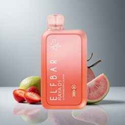 Elf Bar Raya D1 mansikka-guava 13000 tupakkaa 18ml 650mAh Type-C